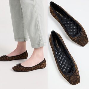 Veronica Beard Beatrix Flats In Camel/Black Leopard Print